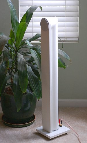 cream white Bossa Nova mini tower speakers